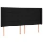 Black fabric headboard with LED 163x16x118/128 cm by vidaXL, Headboards and footboards - Ref: Foro24-3124056, Price: 152,16 €...