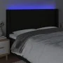 Black fabric headboard with LED 163x16x118/128 cm by vidaXL, Headboards and footboards - Ref: Foro24-3124056, Price: 152,16 €...