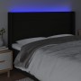 Cabecero con LED de tela negro 163x16x118/128 cm de vidaXL, Cabeceros y pies de cama - Ref: Foro24-3124056, Precio: 122,09 €,...