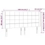 Black fabric headboard with LED 163x16x118/128 cm by vidaXL, Headboards and footboards - Ref: Foro24-3124056, Price: 152,16 €...
