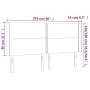 Dark gray velvet headboard with LED 203x16x118/128 cm by vidaXL, Headboards and footboards - Ref: Foro24-3123975, Price: 112,...