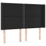Headboard with LED black synthetic leather 147x16x118/128 cm by vidaXL, Headboards and footboards - Ref: Foro24-3123998, Pric...