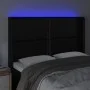 Headboard with LED black synthetic leather 147x16x118/128 cm by vidaXL, Headboards and footboards - Ref: Foro24-3123998, Pric...