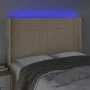 Kopfteil aus cremefarbenem Stoff mit LED 147x16x118/128 cm von vidaXL, Kopf- und Fußteile - Ref: Foro24-3124051, Preis: 112,2...