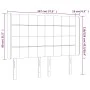 Kopfteil aus cremefarbenem Stoff mit LED 147x16x118/128 cm von vidaXL, Kopf- und Fußteile - Ref: Foro24-3124051, Preis: 112,2...