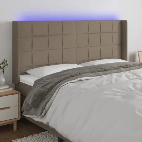 Kopfteil mit LED aus taupegrauem Stoff 183x16x118/128 cm von vidaXL, Kopf- und Fußteile - Ref: Foro24-3124066, Preis: 121,18 ...
