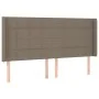Cabecero con LED de tela gris taupe 183x16x118/128 cm de vidaXL, Cabeceros y pies de cama - Ref: Foro24-3124066, Precio: 121,...