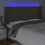 Taupe gray fabric headboard with LED 183x16x118/128 cm by vidaXL, Headboards and footboards - Ref: Foro24-3124066, Price: 121...