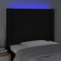 Cabecero con LED de tela negro 83x16x118/128 cm de vidaXL, Cabeceros y pies de cama - Ref: Foro24-3124024, Precio: 76,68 €, D...
