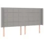 Light gray fabric headboard with LED 163x16x118/128 cm by vidaXL, Headboards and footboards - Ref: Foro24-3124054, Price: 123...