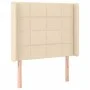Cream fabric headboard with LED 103x16x118/128 cm by vidaXL, Headboards and footboards - Ref: Foro24-3124043, Price: 78,31 €,...