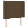 Headboard with LED in dark brown fabric 93x16x118/128 cm by vidaXL, Headboards and footboards - Ref: Foro24-3124033, Price: 8...