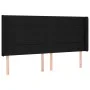 Kopfteil aus schwarzem Stoff mit LED 183x16x118/128 cm von vidaXL, Kopf- und Fußteile - Ref: Foro24-3124064, Preis: 125,61 €,...