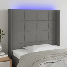 Cabecero con LED de tela gris oscuro103x16x118/128 cm de vidaXL, Cabeceros y pies de cama - Ref: Foro24-3124039, Precio: 83,0...