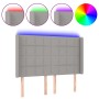 Cabecero con LED de tela gris claro 147x16x118/128 cm de vidaXL, Cabeceros y pies de cama - Ref: Foro24-3124046, Precio: 136,...