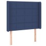 Cabecero con LED de tela azul 83x16x118/128 cm de vidaXL, Cabeceros y pies de cama - Ref: Foro24-3124028, Precio: 72,13 €, De...