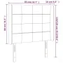 Blue fabric headboard with LED 83x16x118/128 cm by vidaXL, Headboards and footboards - Ref: Foro24-3124028, Price: 78,82 €, D...