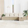 Conjunto de sofás de jardín 5 pcs Beige ratán sintético en Sofás de exterior | Comprar online en Foru.es