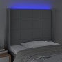 Cabecero con LED de tela gris claro 103x16x118/128 cm de vidaXL, Cabeceros y pies de cama - Ref: Foro24-3124038, Precio: 78,6...
