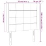 Cabecero con LED de tela color crema 93x16x118/128 cm de vidaXL, Cabeceros y pies de cama - Ref: Foro24-3124035, Precio: 85,9...