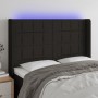 Cabecero con LED de tela negro 147x16x118/128 cm de vidaXL, Cabeceros y pies de cama - Ref: Foro24-3124048, Precio: 134,07 €,...