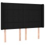 Cabecero con LED de tela negro 147x16x118/128 cm de vidaXL, Cabeceros y pies de cama - Ref: Foro24-3124048, Precio: 134,07 €,...