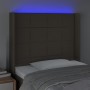 Cabecero con LED de tela gris taupe 103x16x118/128 cm de vidaXL, Cabeceros y pies de cama - Ref: Foro24-3124042, Precio: 78,3...
