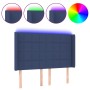 Cabecero con LED de tela azul 147x16x118/128 cm de vidaXL, Cabeceros y pies de cama - Ref: Foro24-3124052, Precio: 115,28 €, ...