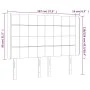 LED-Kopfteil aus blauem Stoff, 147 x 16 x 118/128 cm von vidaXL, Kopf- und Fußteile - Ref: Foro24-3124052, Preis: 128,01 €, R...