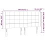 Cabecero con LED de tela azul 183x16x118/128 cm de vidaXL, Cabeceros y pies de cama - Ref: Foro24-3124068, Precio: 124,42 €, ...
