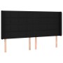 Cabecero con LED de tela negro 203x16x118/128 cm de vidaXL, Cabeceros y pies de cama - Ref: Foro24-3124072, Precio: 132,20 €,...