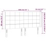 Cabecero con LED de tela gris claro 183x16x118/128 cm de vidaXL, Cabeceros y pies de cama - Ref: Foro24-3124062, Precio: 123,...