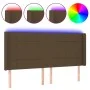 Kopfteil mit LED aus dunkelbraunem Stoff 183x16x118/128 cm von vidaXL, Kopf- und Fußteile - Ref: Foro24-3124065, Preis: 127,0...