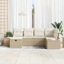 Conjunto de sofá de jardín 6 pcs Beige ratán sintético en Sofás de exterior | Comprar online en Foru.es