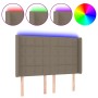 Cabecero con LED de tela gris taupe 147x16x118/128 cm de vidaXL, Cabeceros y pies de cama - Ref: Foro24-3124050, Precio: 108,...