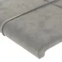 Light gray velvet headboard with LED 93x16x118/128 cm by vidaXL, Headboards and footboards - Ref: Foro24-3124084, Price: 83,2...