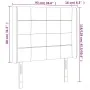 Light gray velvet headboard with LED 93x16x118/128 cm by vidaXL, Headboards and footboards - Ref: Foro24-3124084, Price: 83,2...