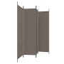 Biombo divisor de 4 paneles de tela gris antracita 200x200 cm de vidaXL, Divisores de ambientes - Ref: Foro24-350184, Precio:...