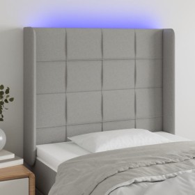 Cabecero con LED de tela gris claro 83x16x118/128 cm de vidaXL, Cabeceros y pies de cama - Ref: Foro24-3124022, Precio: 72,01...