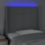Cabecero con LED de tela gris claro 83x16x118/128 cm de vidaXL, Cabeceros y pies de cama - Ref: Foro24-3124022, Precio: 72,01...