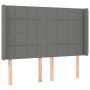 Cabecero con LED de tela gris oscuro 147x16x118/128 cm de vidaXL, Cabeceros y pies de cama - Ref: Foro24-3124047, Precio: 135...