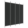 Biombo divisor de 4 paneles de tela negro 200x200 cm de vidaXL, Divisores de ambientes - Ref: Foro24-350185, Precio: 36,84 €,...