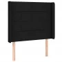 Black fabric headboard with LED 93x16x118/128 cm by vidaXL, Headboards and footboards - Ref: Foro24-3124032, Price: 84,35 €, ...