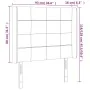 Black fabric headboard with LED 93x16x118/128 cm by vidaXL, Headboards and footboards - Ref: Foro24-3124032, Price: 84,35 €, ...
