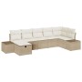 Conjunto de sofá de jardín 7 pcs Beige ratán sintético en Sofás de exterior | Comprar online en Foru.es
