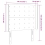 Cabecero con LED cuero sintético blanco 93x16x118/128 cm de vidaXL, Cabeceros y pies de cama - Ref: Foro24-3124127, Precio: 8...