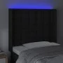 Kopfteil mit LED, schwarzem Kunstleder, 103 x 16 x 118/128 cm von vidaXL, Kopf- und Fußteile - Ref: Foro24-3124132, Preis: 71...