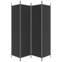 Biombo divisor de 4 paneles de tela negro 200x200 cm de vidaXL, Divisores de ambientes - Ref: Foro24-350185, Precio: 36,84 €,...