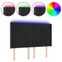 Black velvet headboard with LED 147x16x118/128 cm by vidaXL, Headboards and footboards - Ref: Foro24-3124098, Price: 147,00 €...