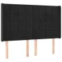 Black velvet headboard with LED 147x16x118/128 cm by vidaXL, Headboards and footboards - Ref: Foro24-3124098, Price: 147,00 €...